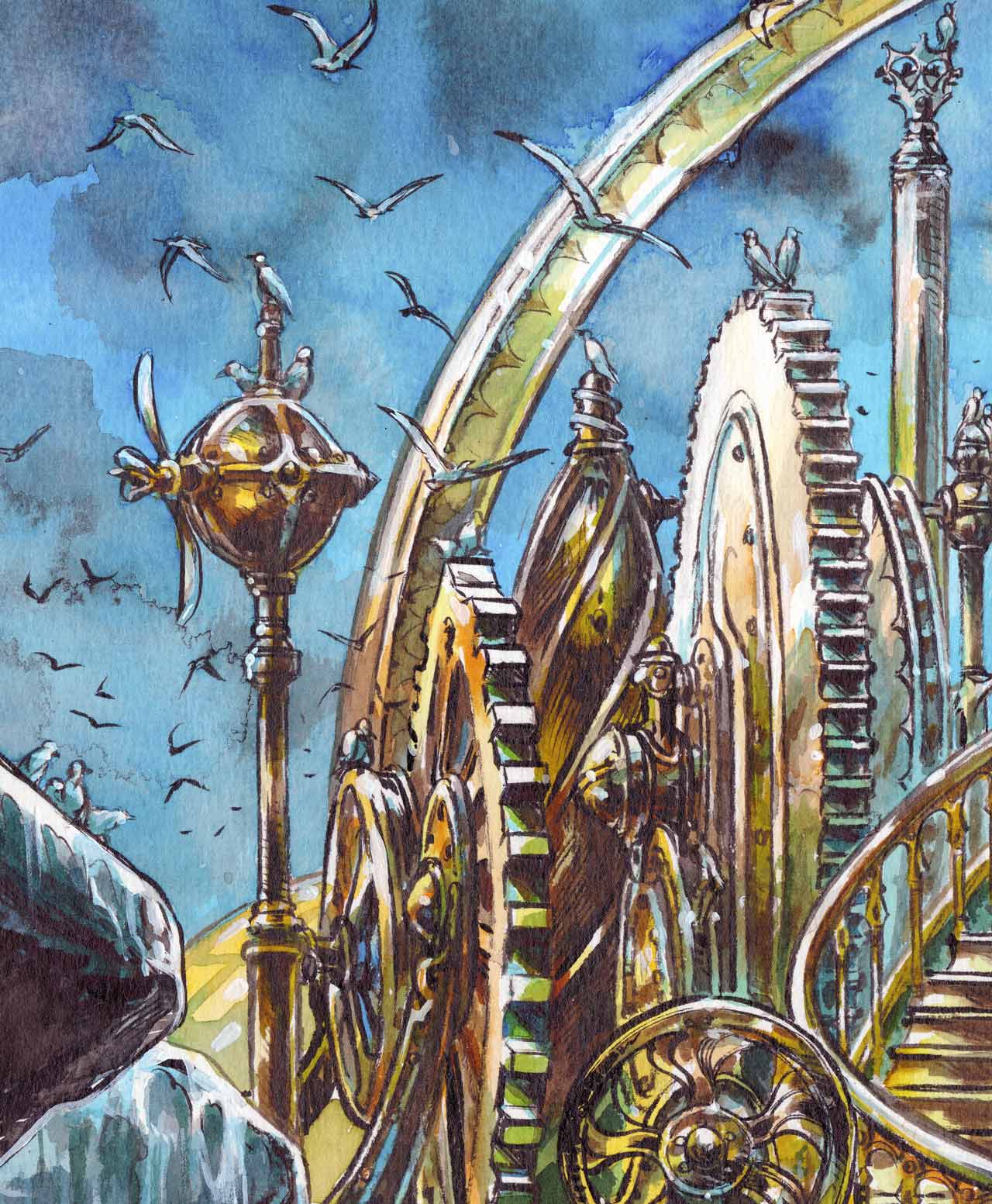 La Lumière de l’Espoir : un phare steampunk éclairant l’obscurité